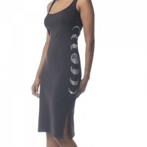Synergy Organic Clothing Black Dress with Silver Moon Phases